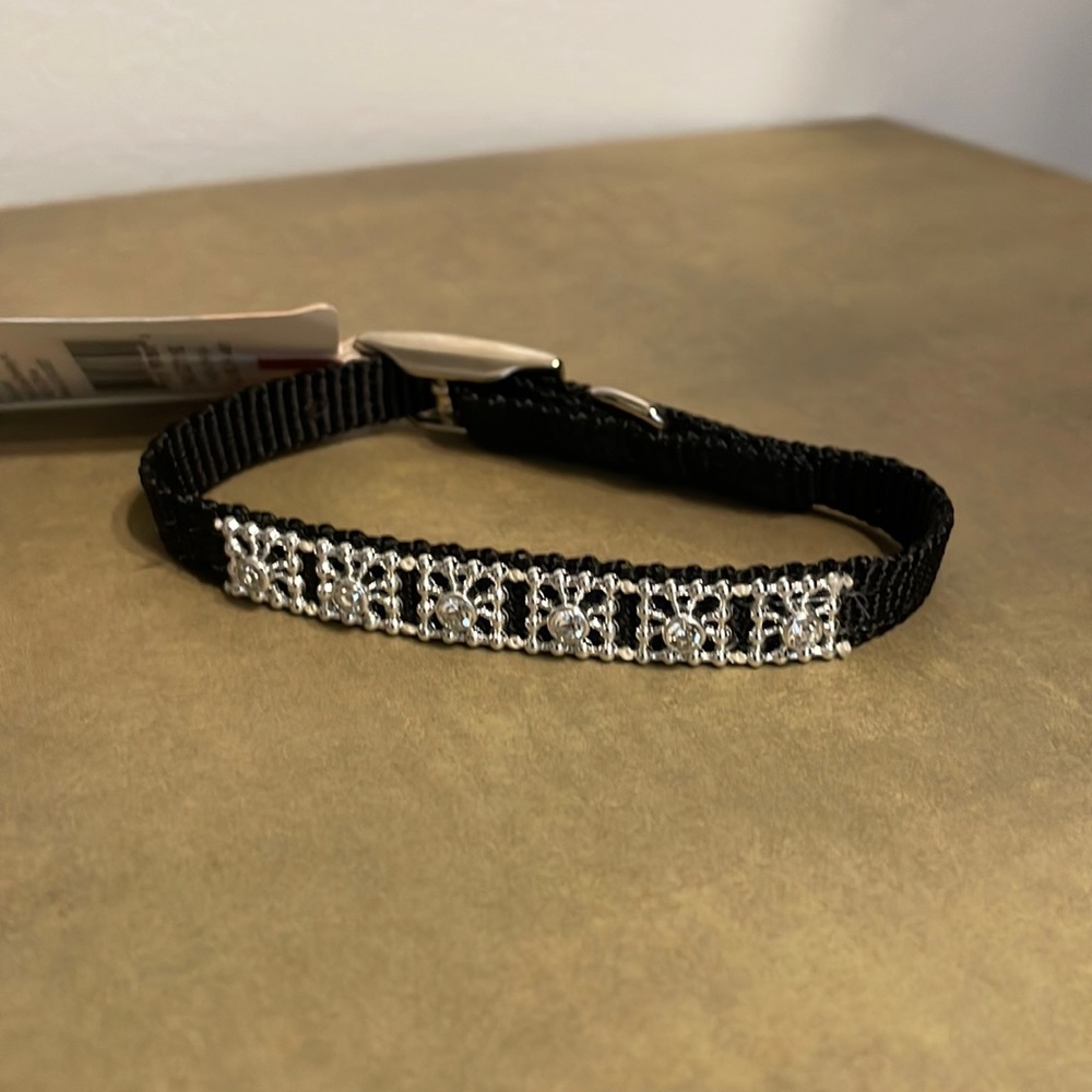 New Grreat Choice black Jewel Collar for cat or Dog x-small